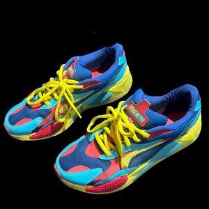 PUMA RS-X³ Plastic Pack Sneakers - Limoges/High Risk Red - Men's Size 10